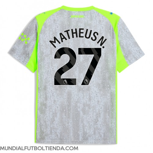 Camiseta Manchester City Matheus Nunes #27 Tercera Equipación Replica 2025-26 mangas cortas